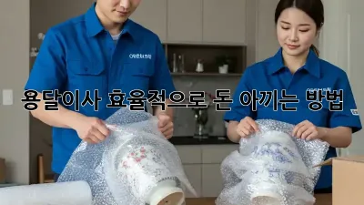 용달이사, 효율적으로 돈 아끼는 방법!